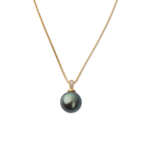 Halsband Tahitipärla och diamant